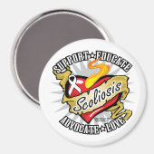 脊柱症クラシックハート マグネット (正面/裏面)