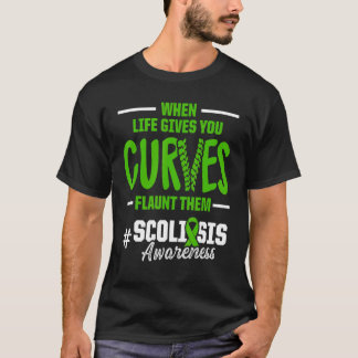 脊柱症認識度スクリオチック戦士サバイバー6 Tシャツ