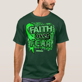 脊柱症認識度リボン信仰オーバーFear Leopard Tシャツ