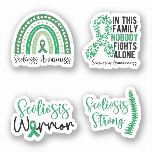 脊柱症認識度リボン,脊柱症認識度 シール (正面)