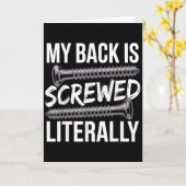 脊柱融合アート メンズ レディース 回復期の背中 カード (黄色い花)