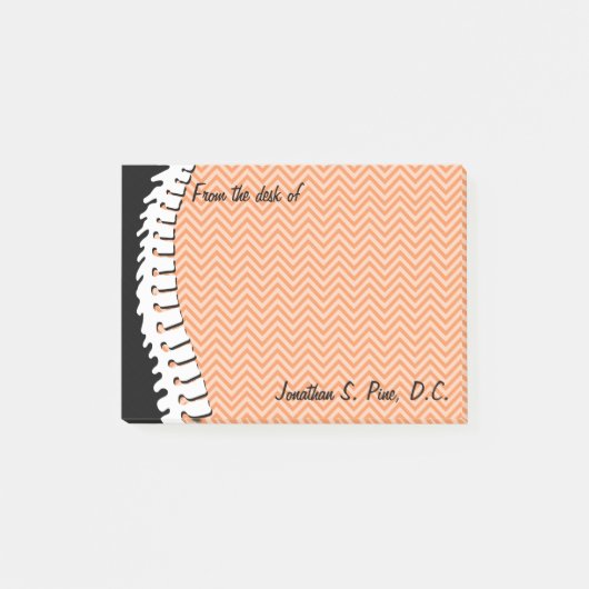 脊椎と山かっこパーソナライズされたの注記 ポストイット (正面)