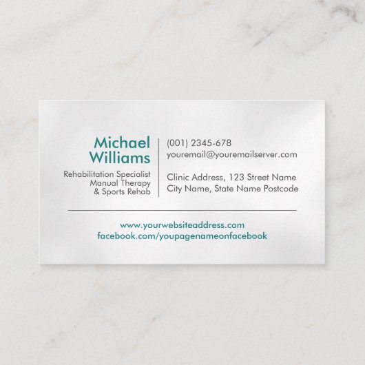 脊椎の木 – 脊椎健康 名刺 (裏面)