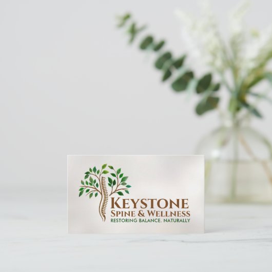 脊椎の木 – 脊椎健康 名刺 (スタンド正面)