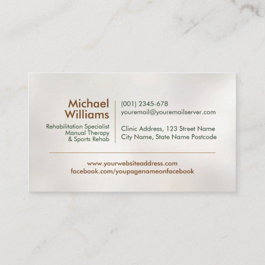 脊椎の木 – 脊椎健康 名刺 (裏面)