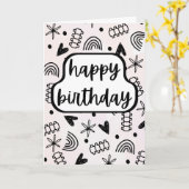 脊椎カイロプラクティックお誕生日カード 誕生日おめでとう カード (黄色い花)