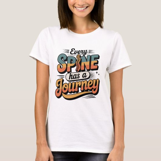 脊椎ケアの旅と身体の整列 Tシャツ (正面)