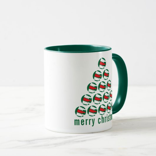 脊椎ロゴクリスマスツリーカイロプラクター医師 マグカップ (正面右)