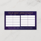 脊椎健康ツリー – カイロプラクティックアポイントメント 名刺 (裏面)