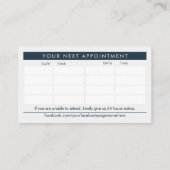 脊椎健康ツリー – カイロプラクティックアポイントメント 名刺 (裏面)