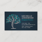 脊椎健康ツリー – カイロプラクティックアポイントメント 名刺 (正面)