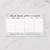 脊椎健康ツリー – カイロプラクティックアポイントメント 名刺 (裏面)