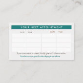 脊椎健康ツリー – カイロプラクティックアポイントメント 名刺 (裏面)