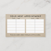 脊椎健康 – カイロプラクティックアポイントメント 名刺 (裏面)