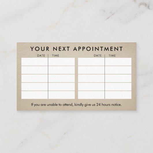 脊椎健康 – カイロプラクティックアポイントメント 名刺 (裏面)