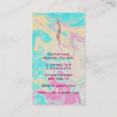 脊椎整形外科ドクタークロプラクティックピンク 名刺 (裏面)