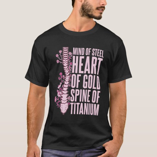 脊椎症戦士の脊椎症外科的回復 Tシャツ (正面)