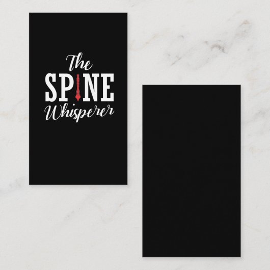 脊椎白人カイロプラクター整おもしろい形外科 名刺 (正面/裏面)