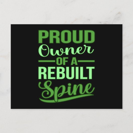 脊椎融合認識度の再構築 ポストカード (正面)