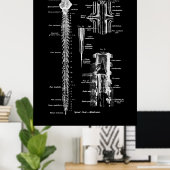 脊椎解剖学医用ウォールデコール ポスター (ホームオフィス)
