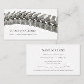 脊椎骨カイロプラクターアポイントメントアラーム 予約カード (正面/裏面)