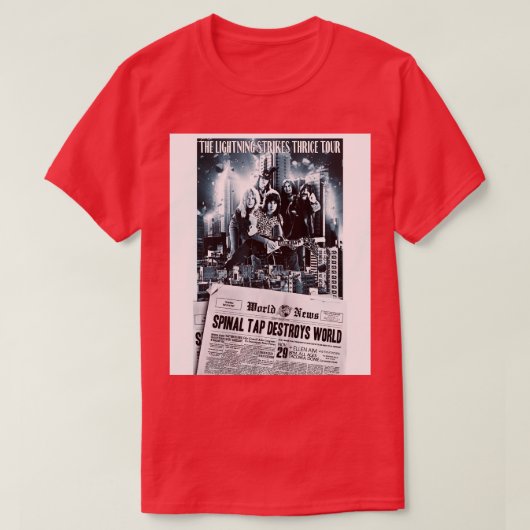 脊髄タップ1985年11月29日コンサートポスター Tシャツ (デザイン正面)