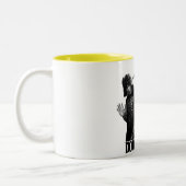 脊髄タップ「TOUCHするな!」 ムービー引用文 ツートーンマグカップ (左)