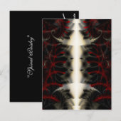 脊髄ペイズリーゴシックFractal Signedミニプリント ポストカード (正面/裏面)
