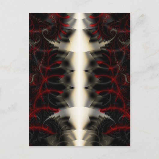 脊髄ペイズリーゴシックFractal Signedミニプリント ポストカード (正面)