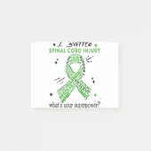 脊髄損傷の戦士の贈り物をサポート ポストイット (正面)