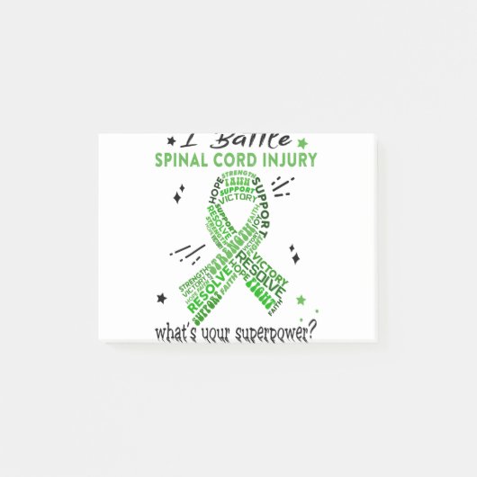 脊髄損傷の戦士の贈り物をサポート ポストイット (正面)