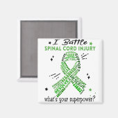 脊髄損傷の戦士ギフトをサポート マグネット (正面/裏面)