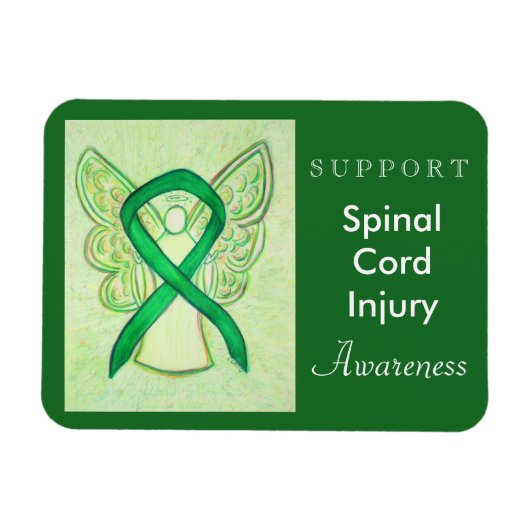 脊髄損傷認識度リボンエンジェルマグネット マグネット (横)