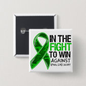 脊髄損傷 – 勝つために戦う 缶バッジ (正面&裏面)