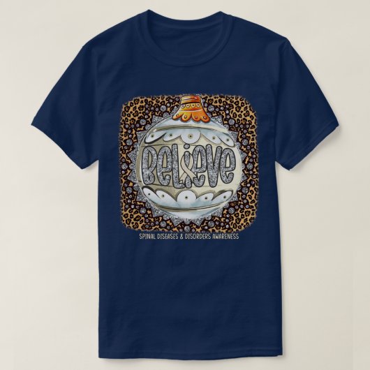 脊髄疾患障害認識度信じ名 Tシャツ (デザイン正面)