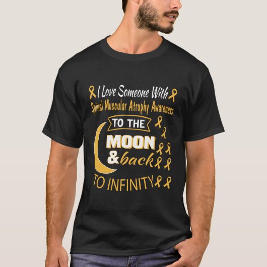 脊髄筋萎縮認識度キュートムーンアイボリー Tシャツ (正面)