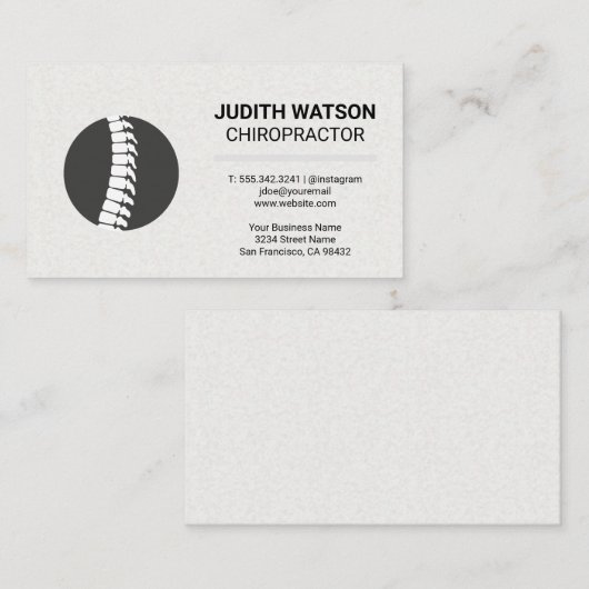 脊髄骨 名刺 (正面/裏面)