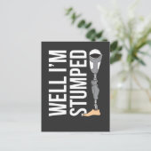 脚おもしろい切断プロテーゼユーモア ポストカード (スタンド正面)