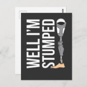 脚おもしろい切断プロテーゼユーモア ポストカード (正面/裏面)