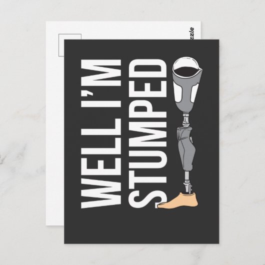 脚おもしろい切断プロテーゼユーモア ポストカード (正面/裏面)