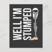 脚おもしろい切断プロテーゼユーモア ポストカード (正面)