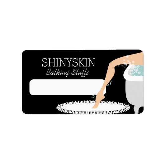 脚かわいらし自家製せっけん浴槽浴美しい ラベル (正面)