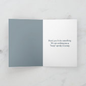 脚が折れたテディベア カード (内部)