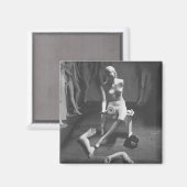 脚と腕を取り除いたマネキン マグネット (正面/裏面)