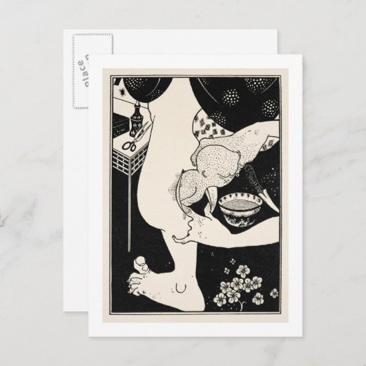 脚のふくらはぎの誕生、イラストレーション ポストカード (正面/裏面)