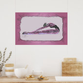 脚の上にストレッチして座る ポスター (キッチン)