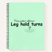 脚の保持がソフトミントと黒に変わる ノートブック (正面)