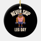 脚の日は絶対に休むな セラミックオーナメント (裏面)