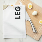 脚の日をスキップしない キッチンタオル (四つ折り)