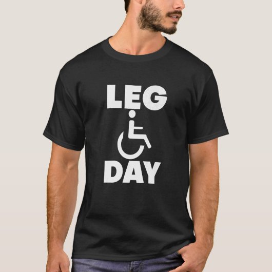 脚の日障害車いす Tシャツ (正面)